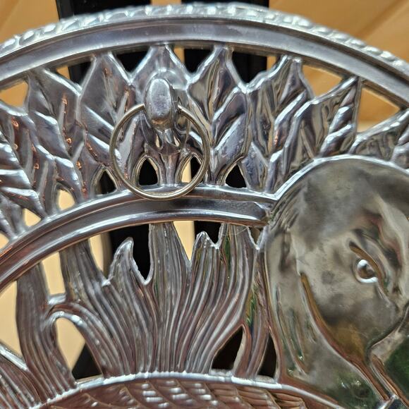 Fitz & Floyd Pewter Tone Duck Trivet Metal Trivet Plate Wall Hanging 8” Art - Picture 4 of 6